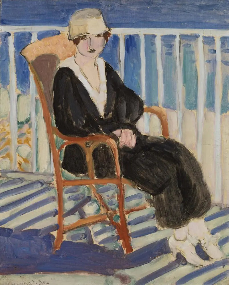 Młoda dziewczyna na balkonie nad morzem - Henri Matisse