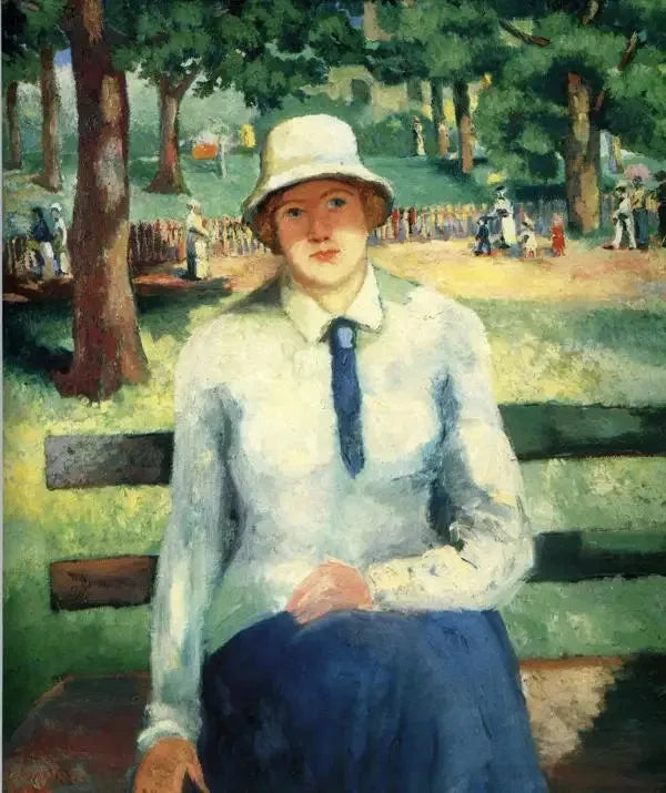 Młoda dziewczyna bez pracy (czerwona dziewczyna) - Kazimir Malevich