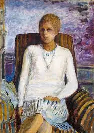 Młoda dziewczyna w białym gorsetie (Mlle Leïla Claude Anet) - Pierre Bonnard