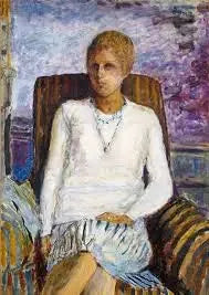 Młoda dziewczyna w białym gorsetie (Mlle Leïla Claude Anet) - Pierre Bonnard