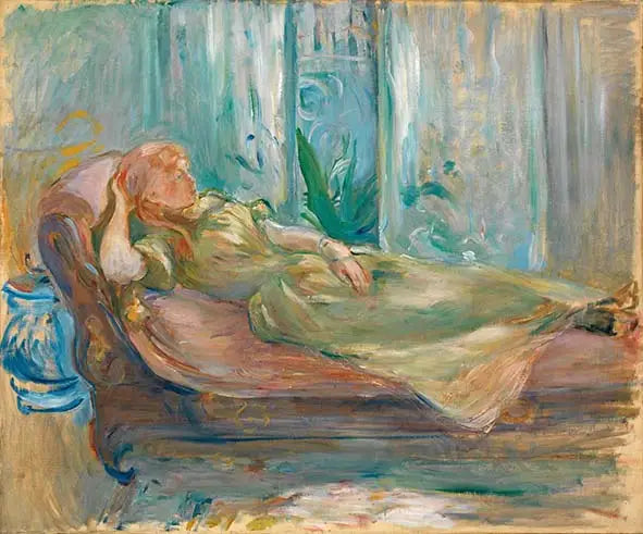 Młoda dziewczyna na kanapie - Berthe Morisot