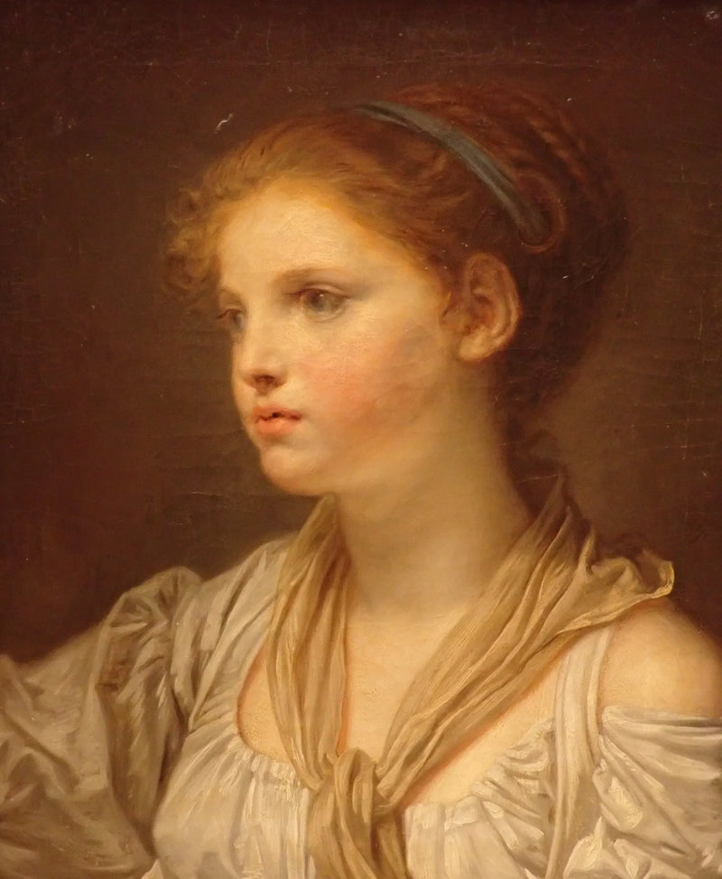 Młoda dziewczyna z niebieską wstążką - Jean-Baptiste Greuze