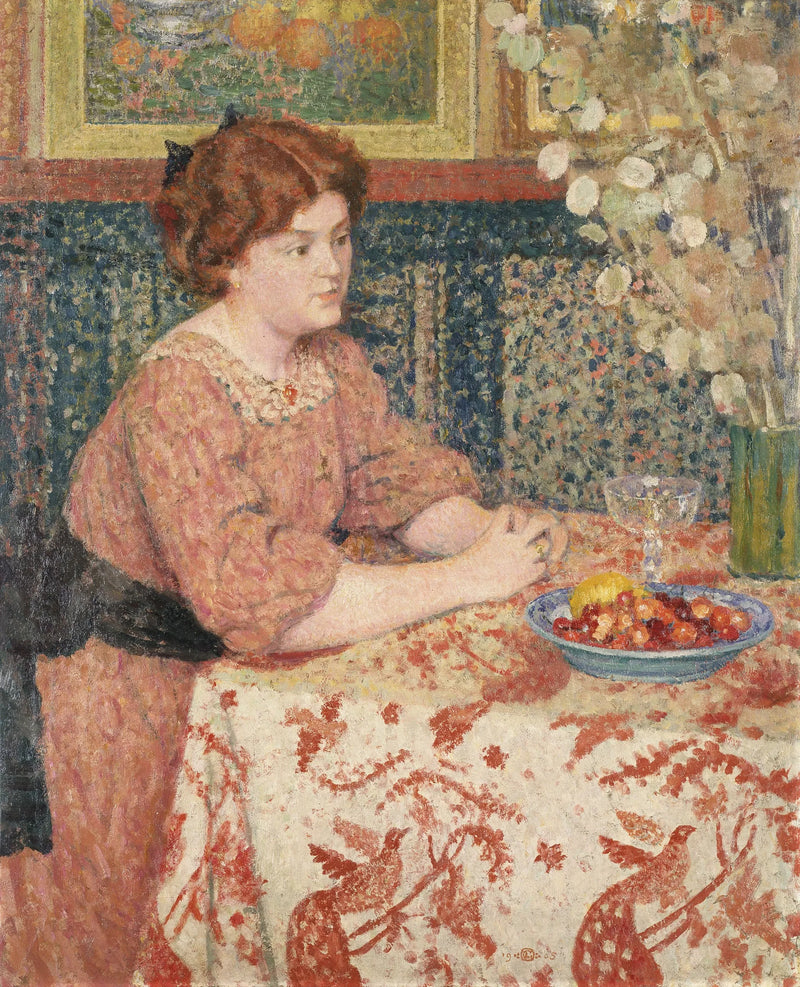 Młoda dziewczyna z wiśniami - Georges Lemmen
