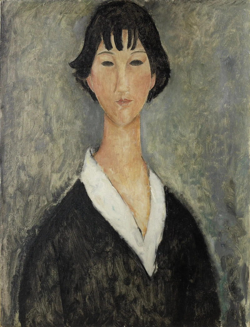 Młoda dziewczyna z czarnymi włosami - Amedeo Modigliani