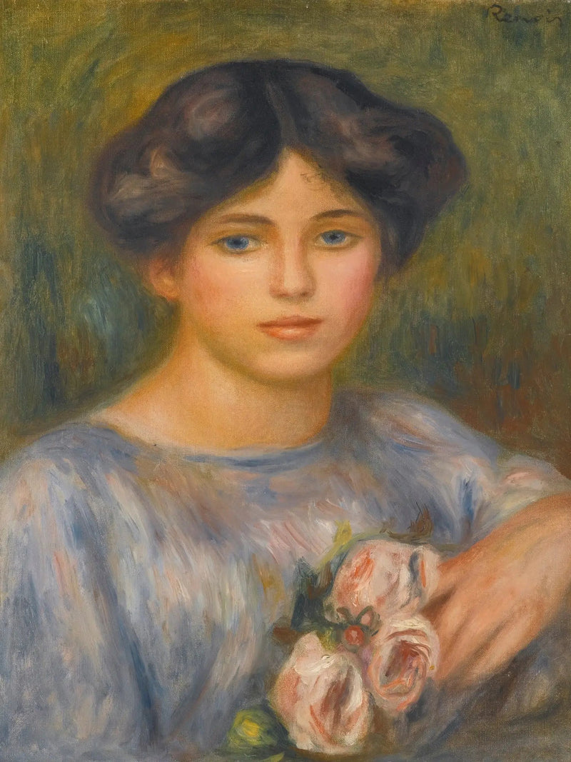 Młoda dziewczyna z różami - Pierre-Auguste Renoir