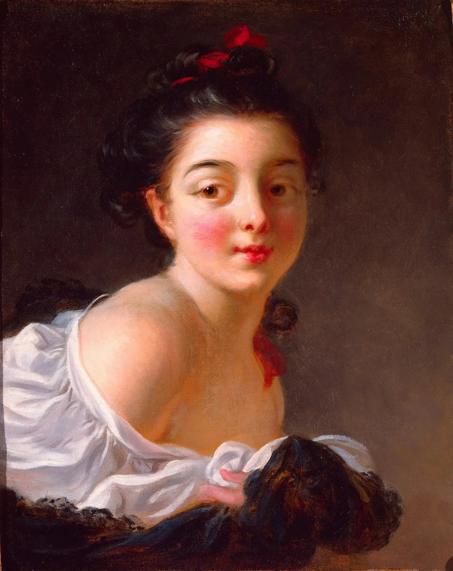 Młoda brunetka - Jean-Honoré Fragonard
