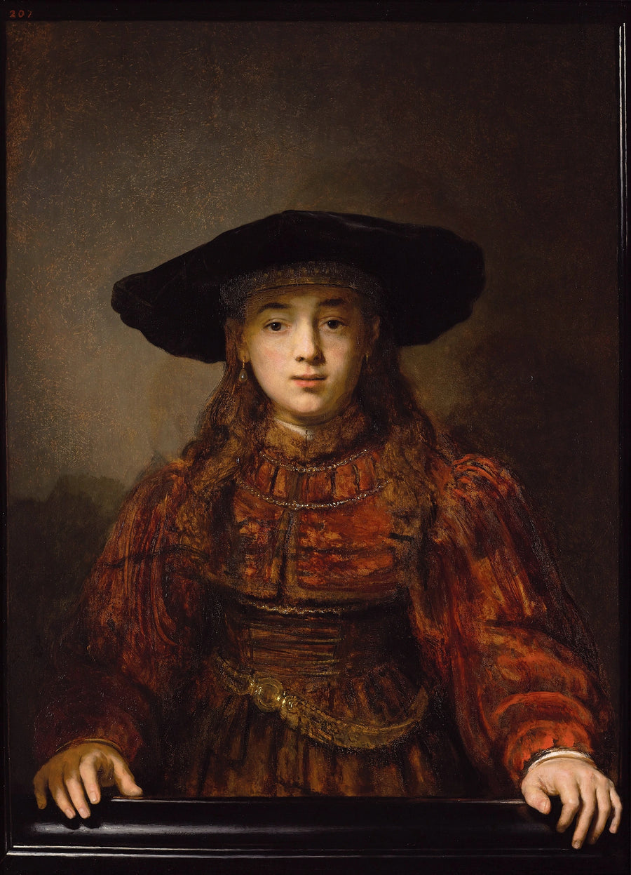 Młoda Dziewczyna w ramie - Rembrandt