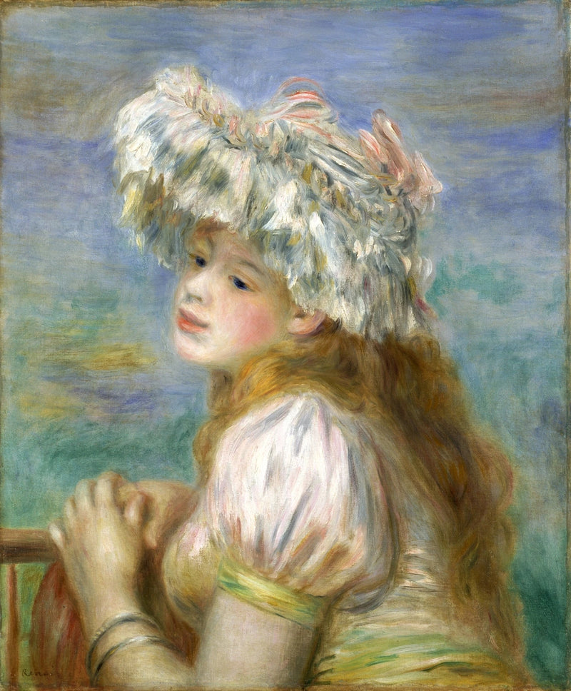 Młoda dziewczyna w koronkowej fryzurze - Pierre-Auguste Renoir