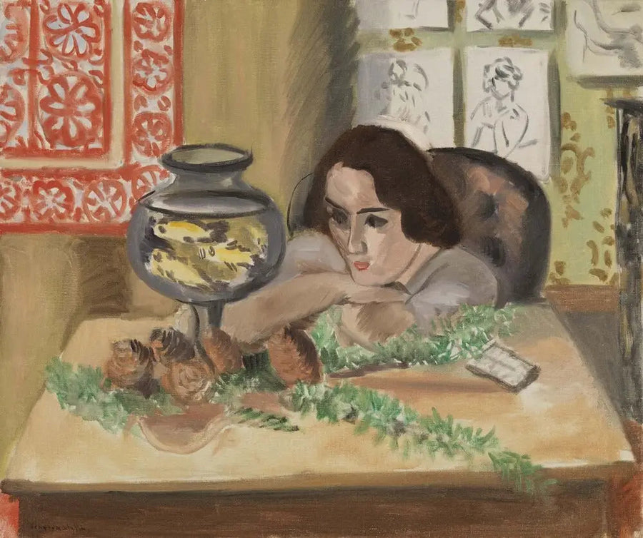 Młoda dziewczyna przed akwarium - Henri Matisse