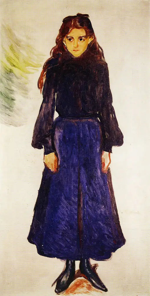 Młoda dziewczyna w niebieskim - Edvard Munch