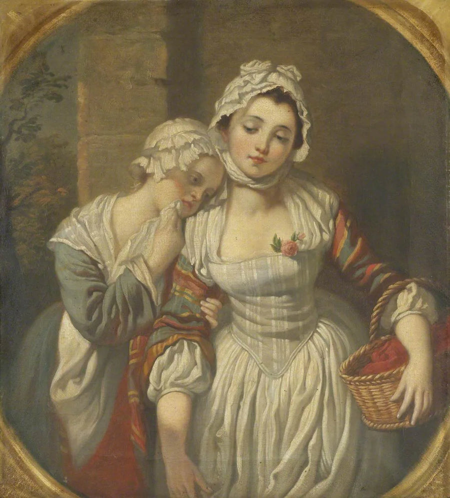 Młoda dziewczyna i jej służąca - Jean-Baptiste Greuze