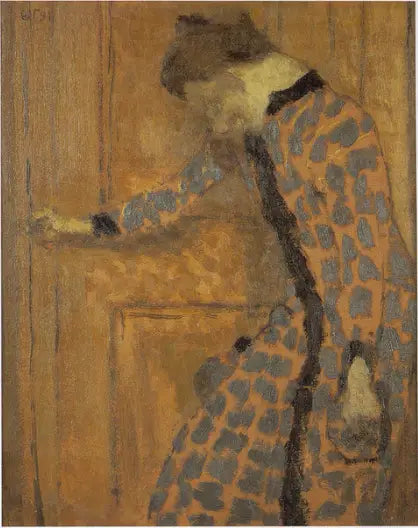 Młoda dziewczyna, ręka na klamce drzwi - Édouard Vuillard