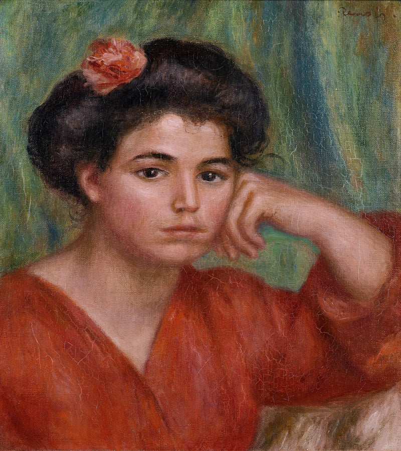 Młoda dziewczyna z różą - Pierre-Auguste Renoir