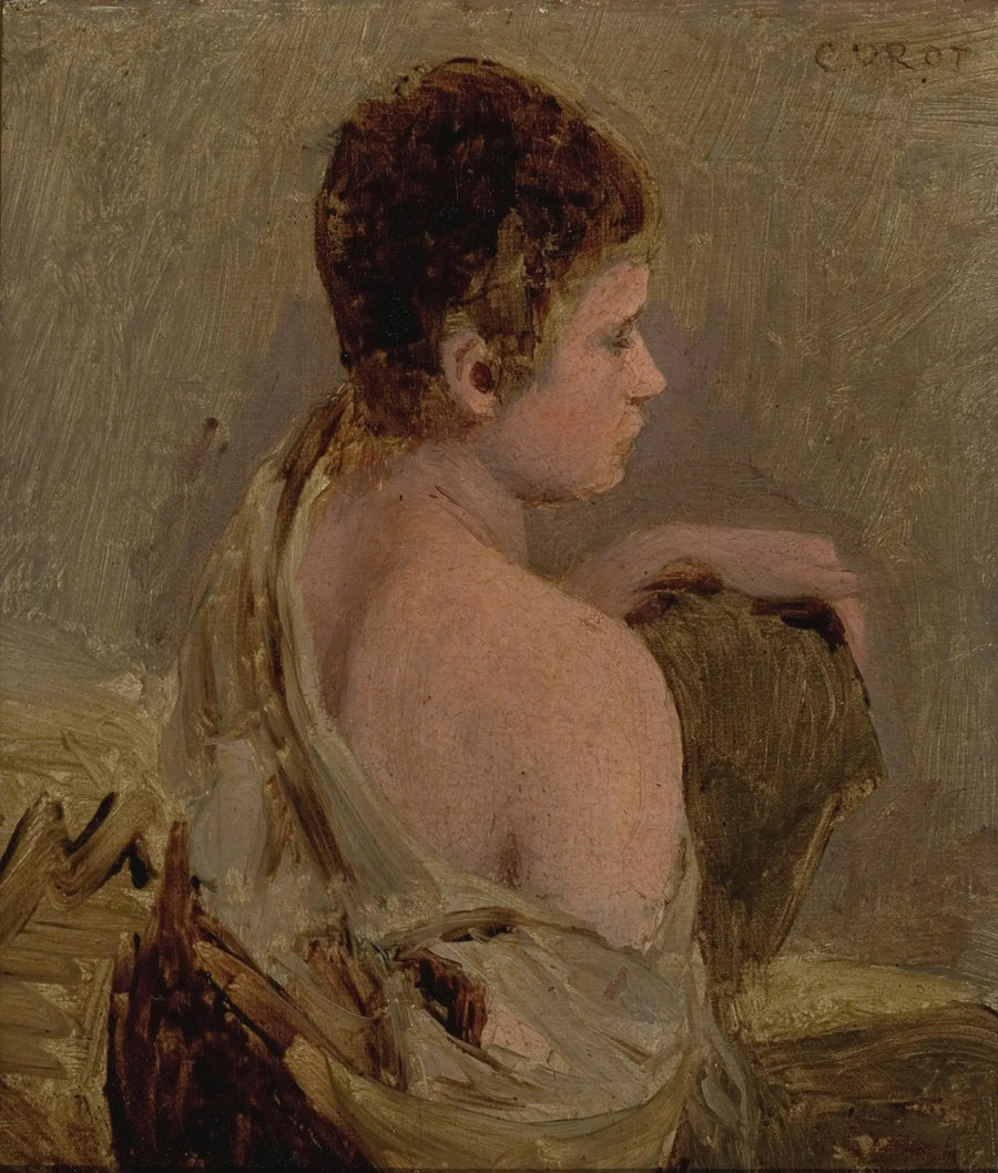 Młody mężczyzna z nagim ramieniem - Jean-Baptiste Camille Corot
