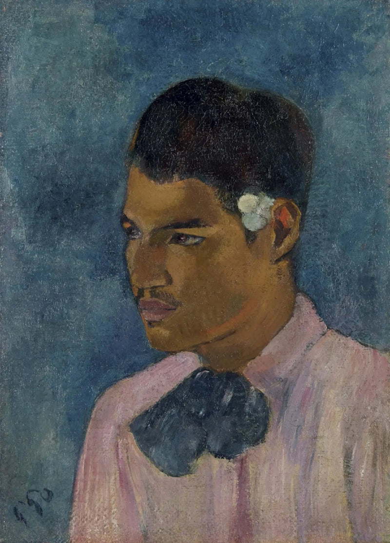 Młody mężczyzna z kwiatem - Paul Gauguin