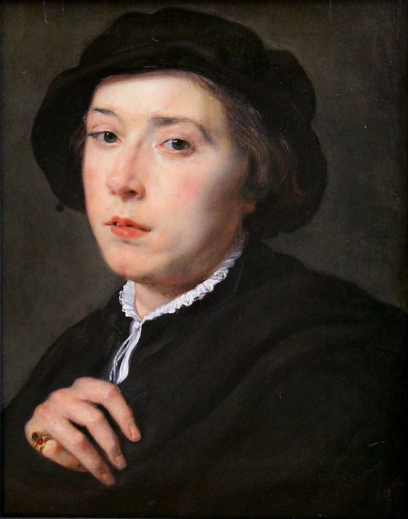 Młody mężczyzna z czarnym kapeluszem - Peter Paul Rubens