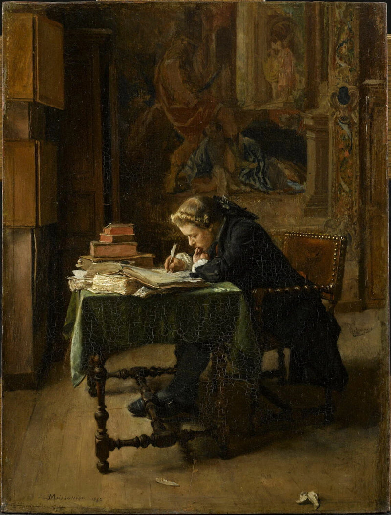 Jeune homme travaillant, dit aussi Jeune homme écrivant - Ernest Meissonier