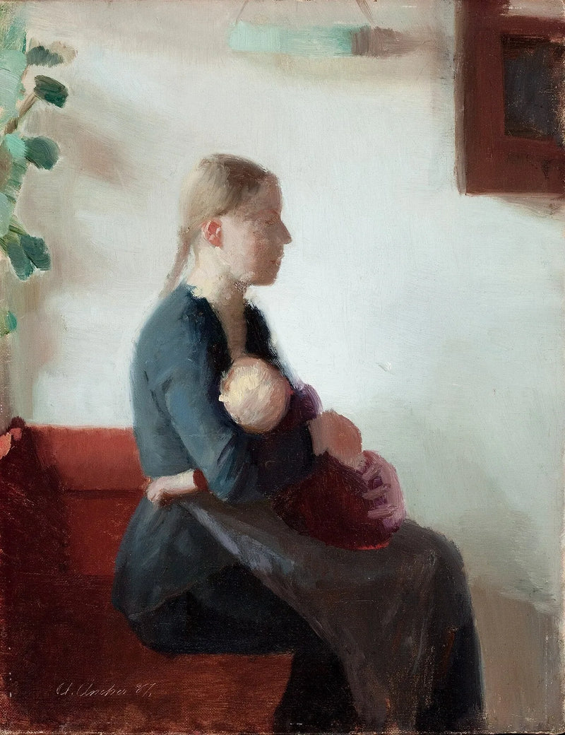 Młoda matka z dzieckiem - Anna Ancher