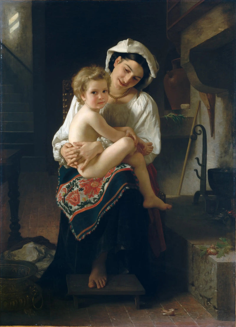 Młoda matka kontemplująca swoje dziecko - Bouguereau