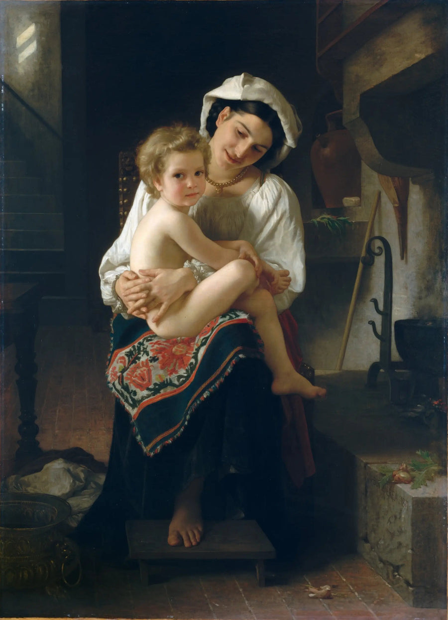 Młoda matka kontemplująca swoje dziecko - Bouguereau