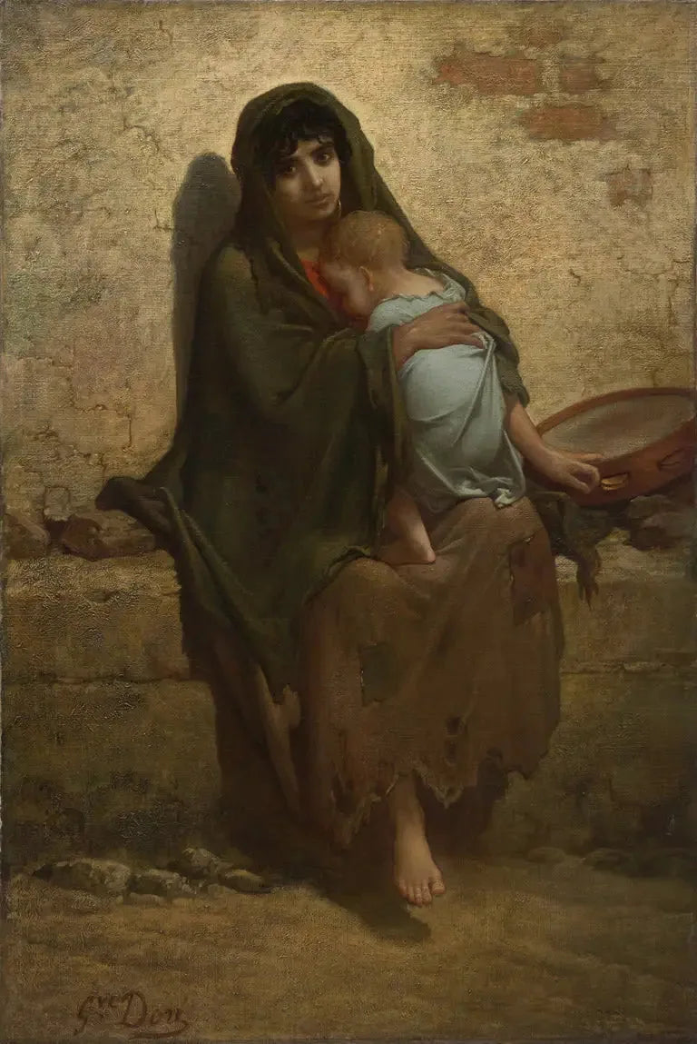 Młoda cygańska matka - Gustave Doré