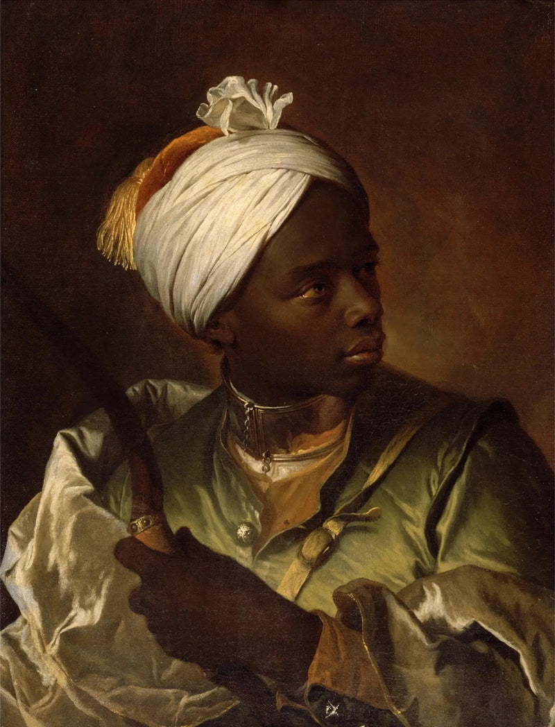 Młody Czarny trzymający łuk - Hyacinthe Rigaud