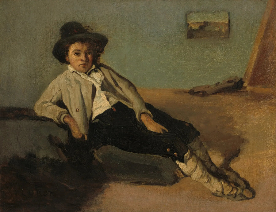 Młody włoski chłop - Jean-Baptiste Camille Corot