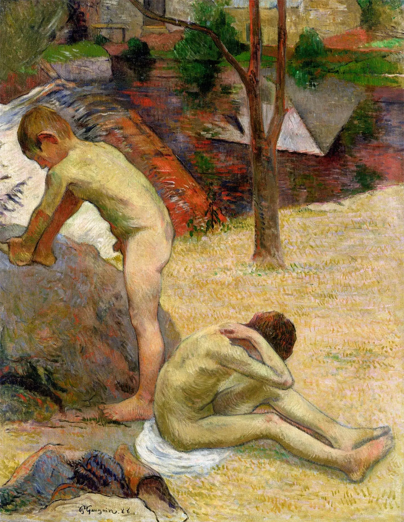 Młodzi bretońscy kąpiący się - Paul Gauguin