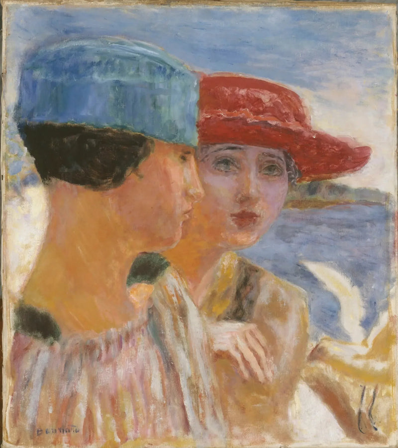 Młode dziewczyny z mewą - Pierre Bonnard