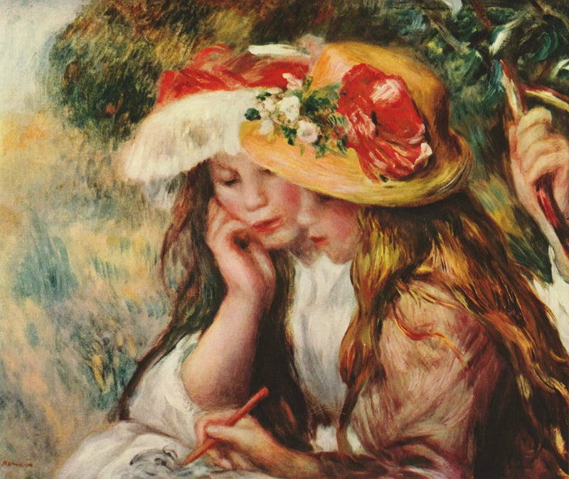 Młode dziewczyny rysujące - Pierre-Auguste Renoir