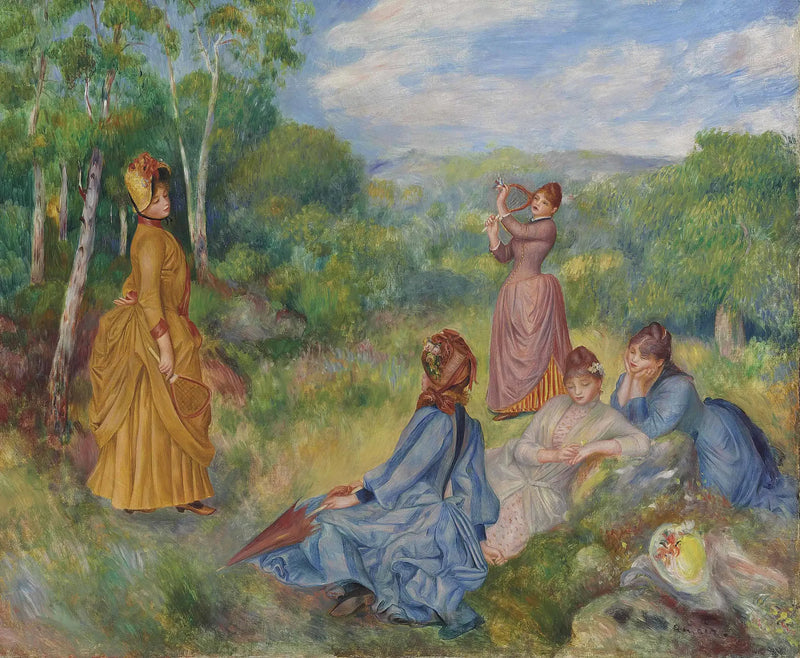 Młode dziewczyny grające w kierownicę - Pierre-Auguste Renoir