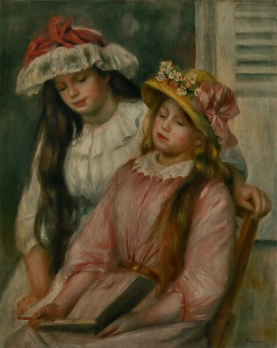 Młode dziewczyny przeglądające album - Pierre-Auguste Renoir
