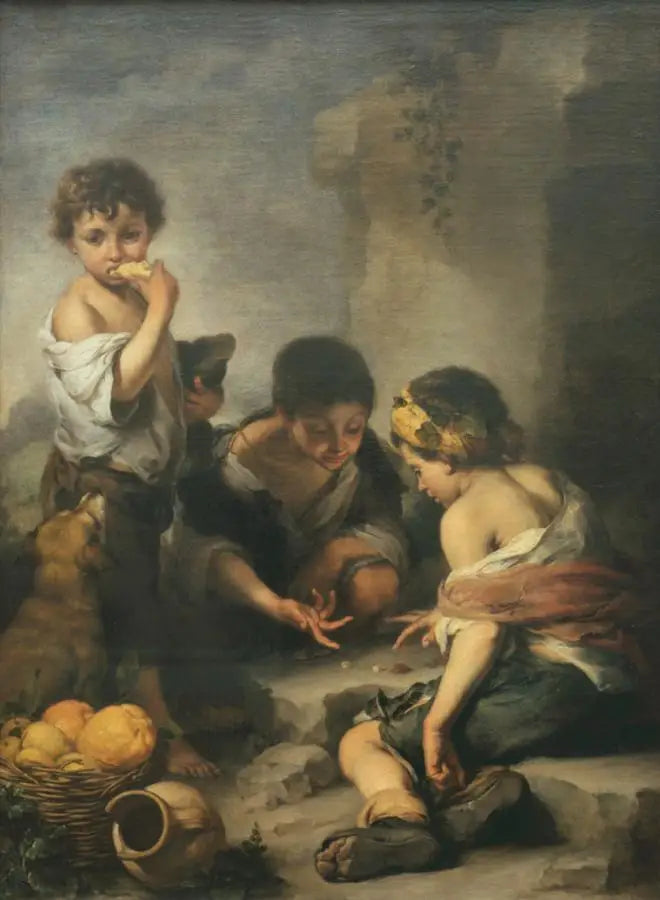 Młodzi chłopcy grający w kości - Bartolomé Esteban Murillo