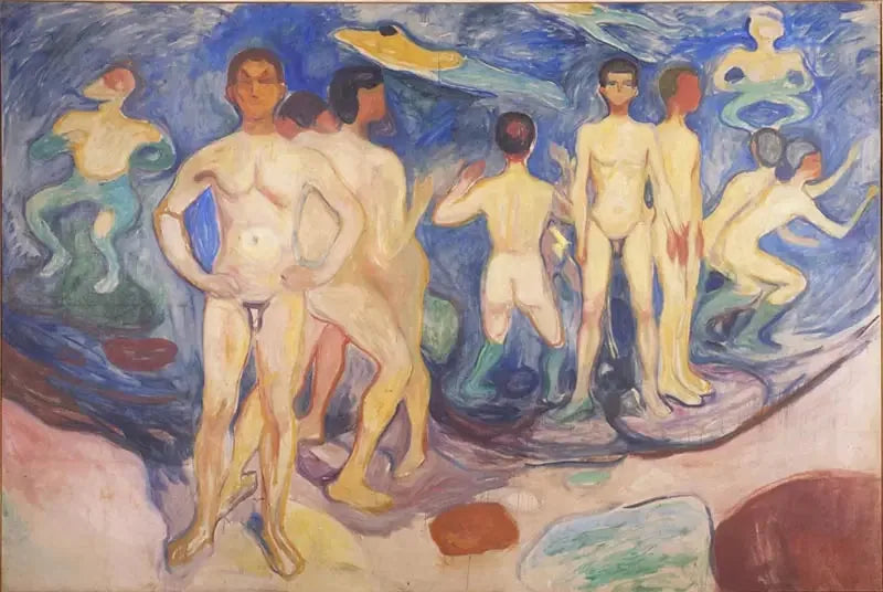Młodzi mężczyźni kąpiący się - Edvard Munch
