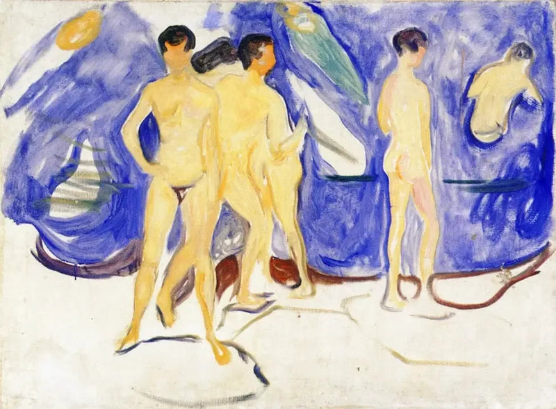 Młodzi mężczyźni kąpiący się - Edvard Munch