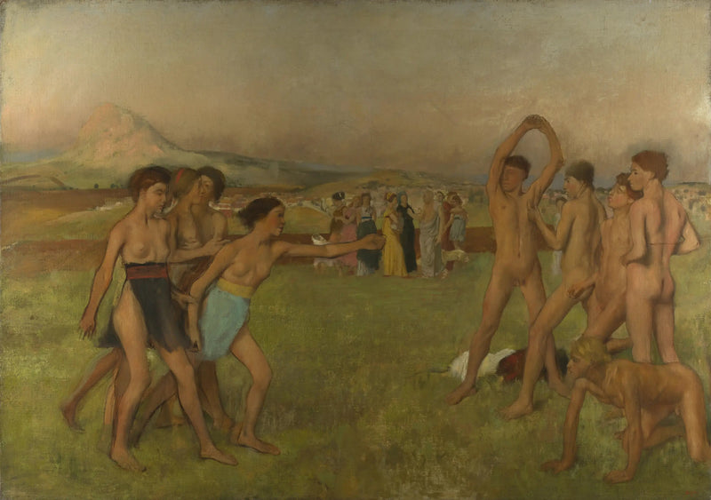 Młodzi Spartanie na treningu - Edgar Degas