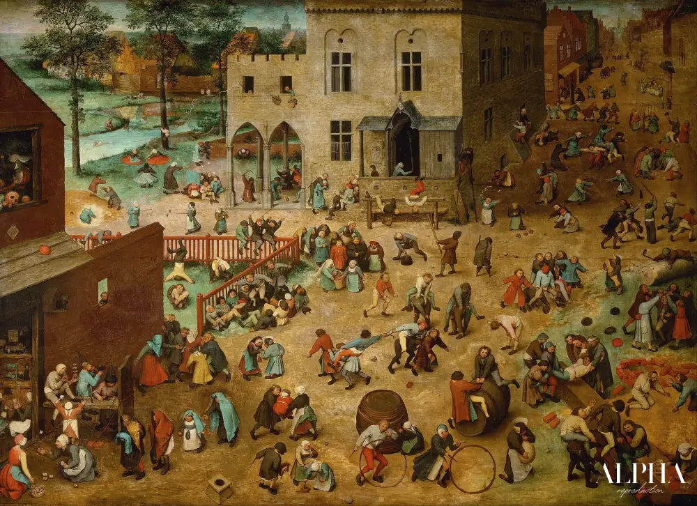 Jeux pour enfants - Pieter Brueghel l'Ancien - Reproductions de tableaux et peintures haut de gamme