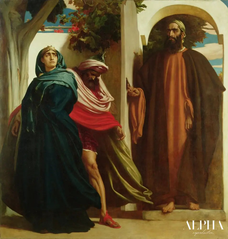 Jézabel et Achab rencontrés par Elijah - Frederic Leighton Reproductions de tableaux à la peinture à l’huile