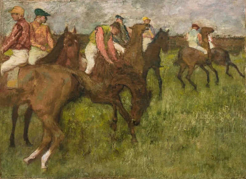 Dżokeje przed wyścigiem - Edgar Degas