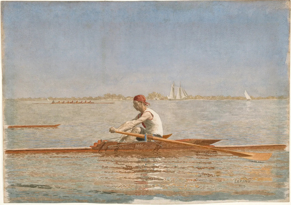 John Biglin dans un skiff - Thomas Eakins image 1 reproduction artisanale de tableau
