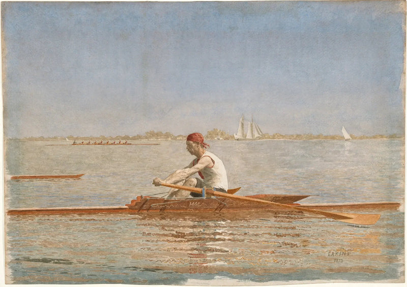 John Biglin na skiffie - Thomas Eakins
