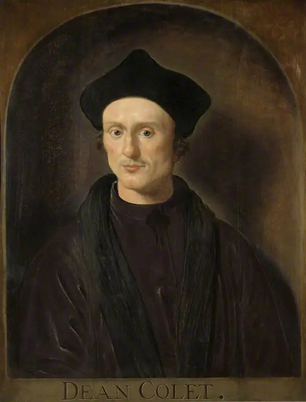 John Colet (1467–1519), dziekan katedry św. Pawła (1504/1505–1519), założyciel Szkoły św. Pawła - Hans Holbein Młodszy