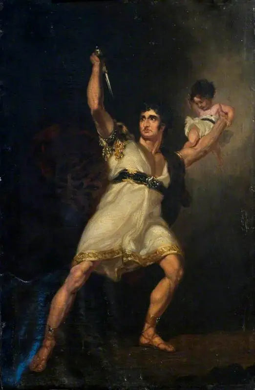 John Philip Kemble (1757–1823), w roli Rolla w „Pizarro” Adaptowany przez Richarda Brinsleya Sheridana z „Die Spanier in Peru” Augusta Friedricha Ferdinanda von Kotzebue - Thomas Lawrence