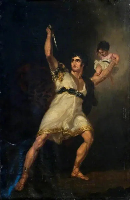 John Philip Kemble (1757–1823), w roli Rolla w „Pizarro” Adaptowany przez Richarda Brinsleya Sheridana z „Die Spanier in Peru” Augusta Friedricha Ferdinanda von Kotzebue - Thomas Lawrence