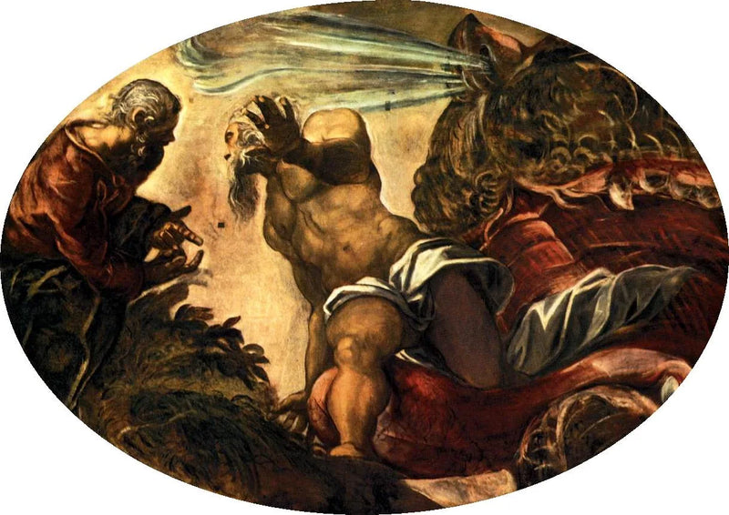 Jonas opuszcza brzuch wieloryba - Jacopo Tintoretto