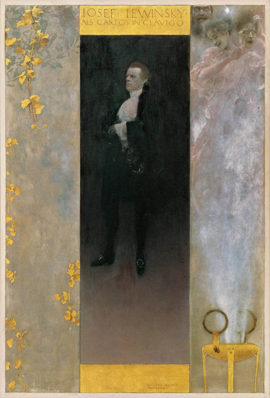 Josef Lewinsky jako Carlos w Clavigo - Gustav Klimt
