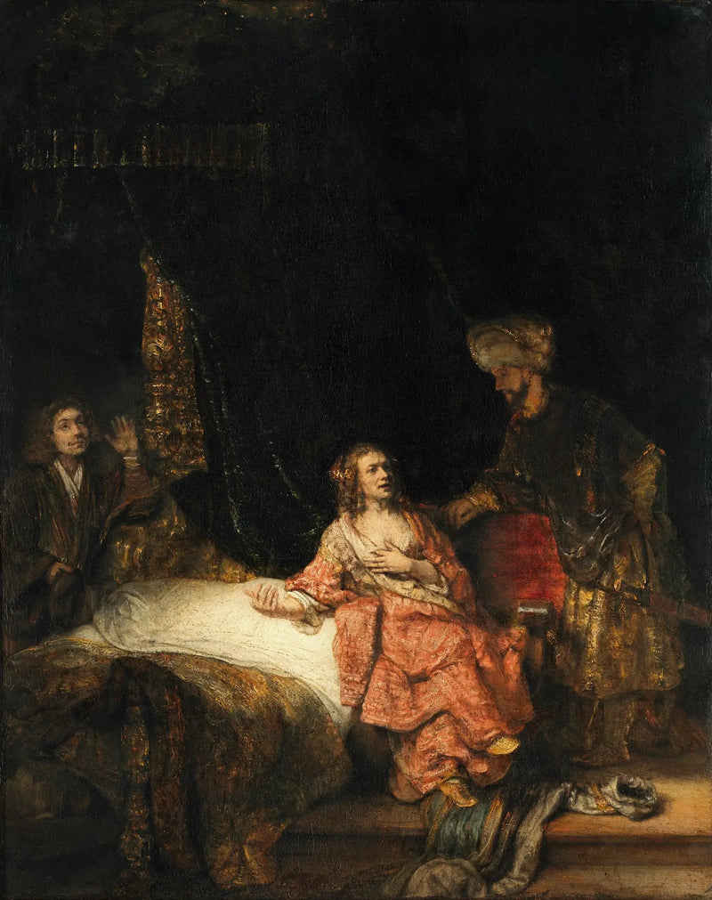 Józef oskarżony przez żonę Potifara - Rembrandt