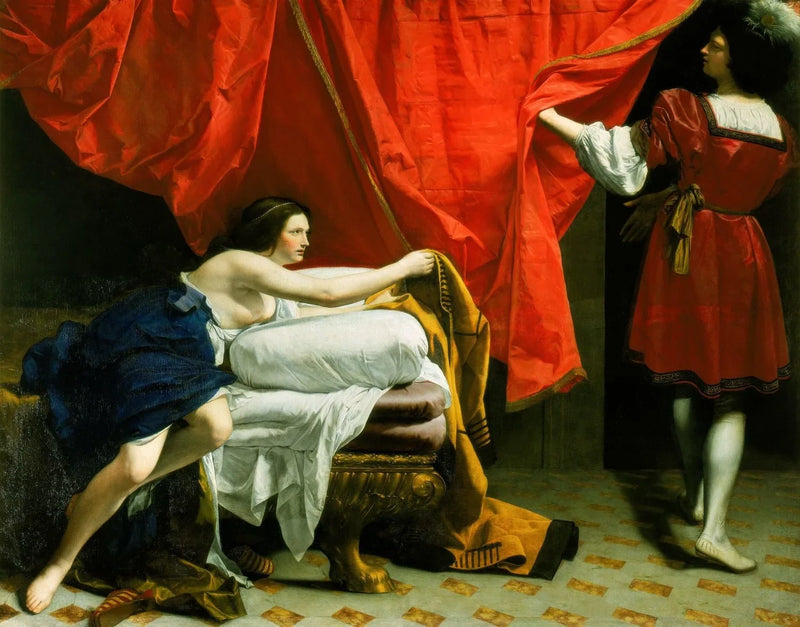 Józef i żona Potifara - Orazio Gentileschi
