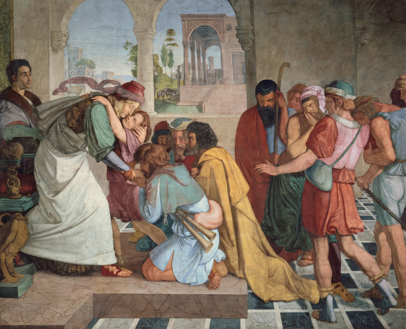 Józef rozpoznany przez swoich braci - Peter von Cornelius