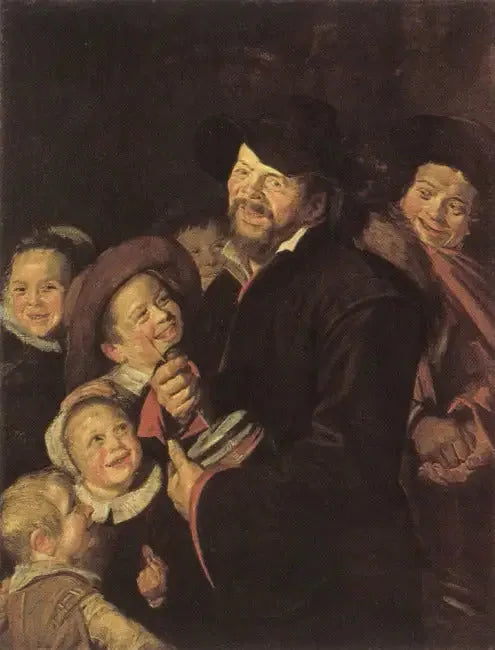 Gracz Rommelpot z sześcioma dziećmi - Frans Hals